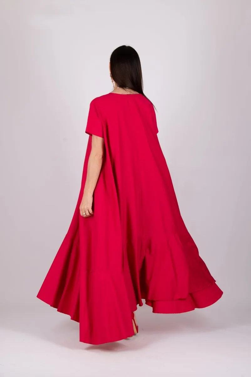 Red Cotton Dress DIVA