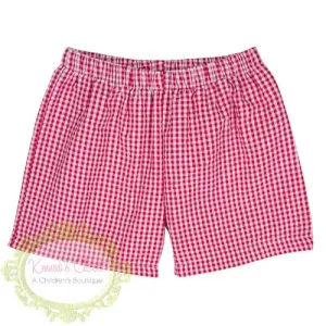 Red Gingham Shorts