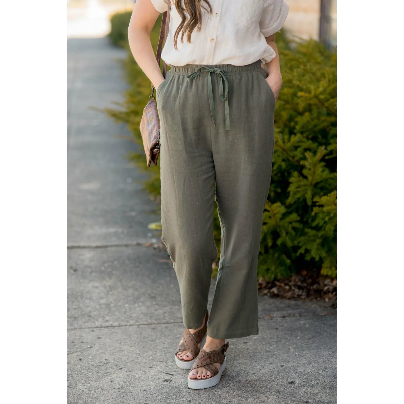 Relaxed Fit Tie Pants