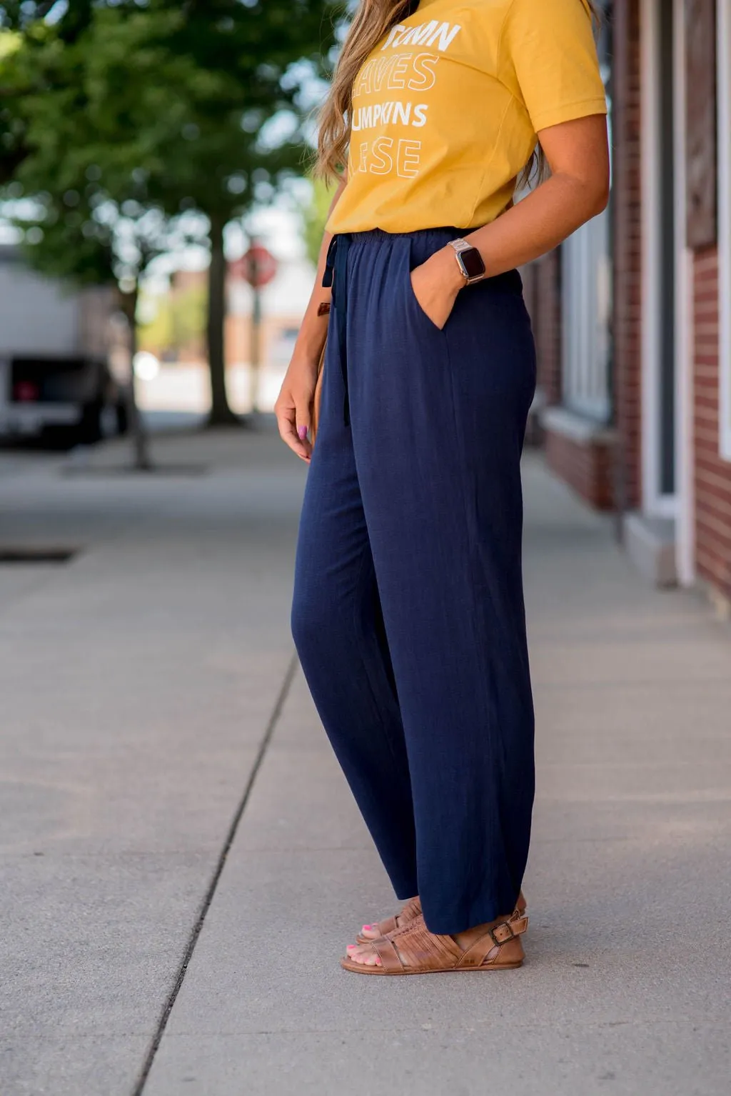 Relaxed Fit Tie Pants