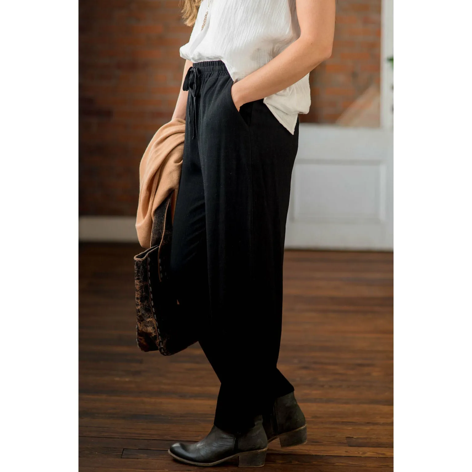 Relaxed Fit Tie Pants