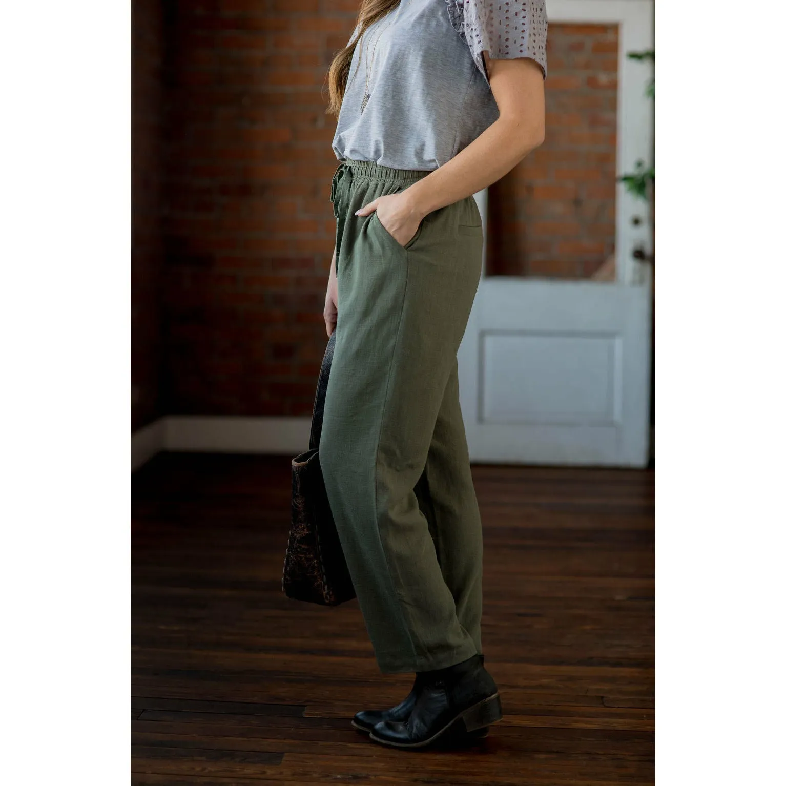 Relaxed Fit Tie Pants