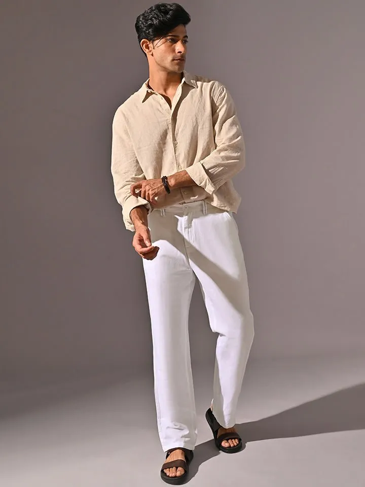 Relaxed Linen Pants - Coast