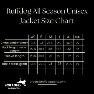 Ruffdog CLASSIC Black Winter Dog Trainer Jacket SAVE 60%