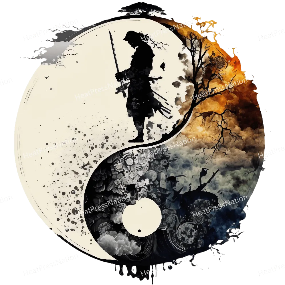 Samurai Ying Yang Design