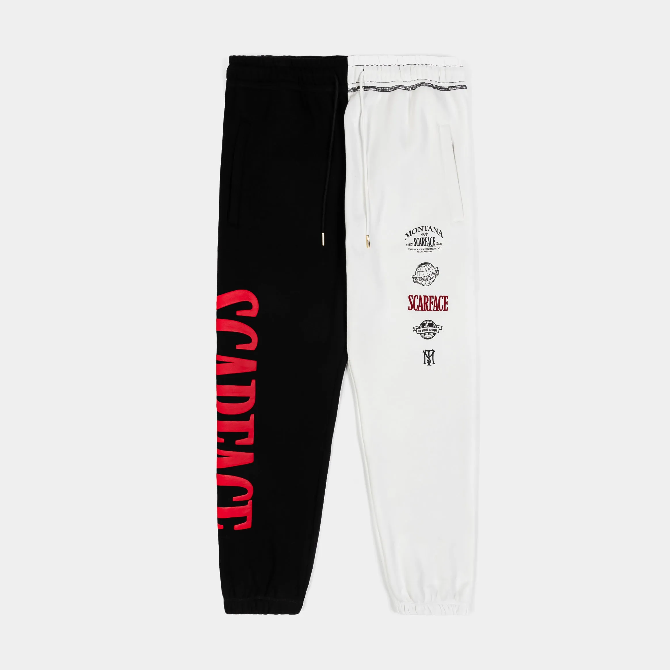 SP x Scarface Split World Joggers Mens Pants (Black/White)