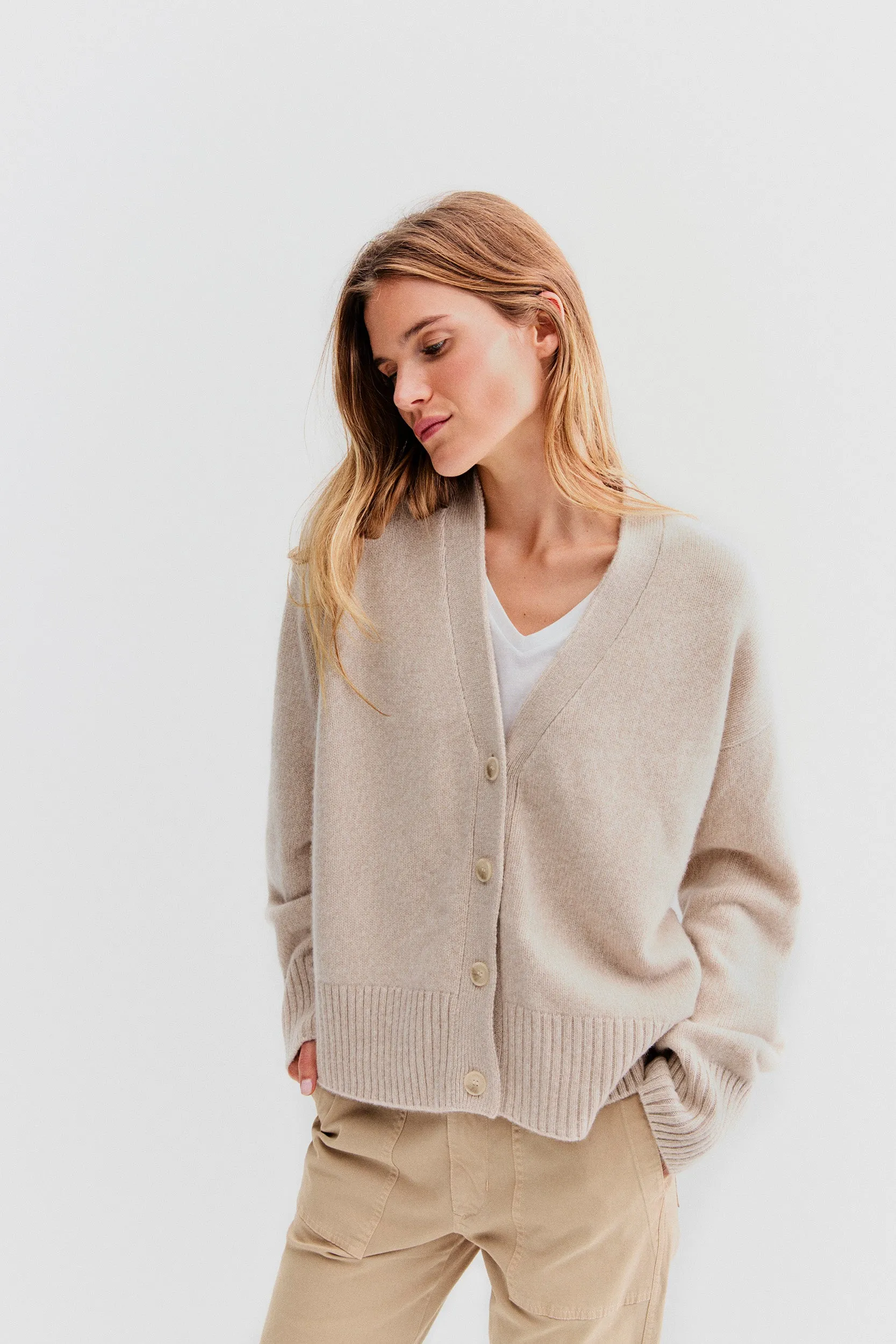 The Cashmere Raffa - Cream Marl