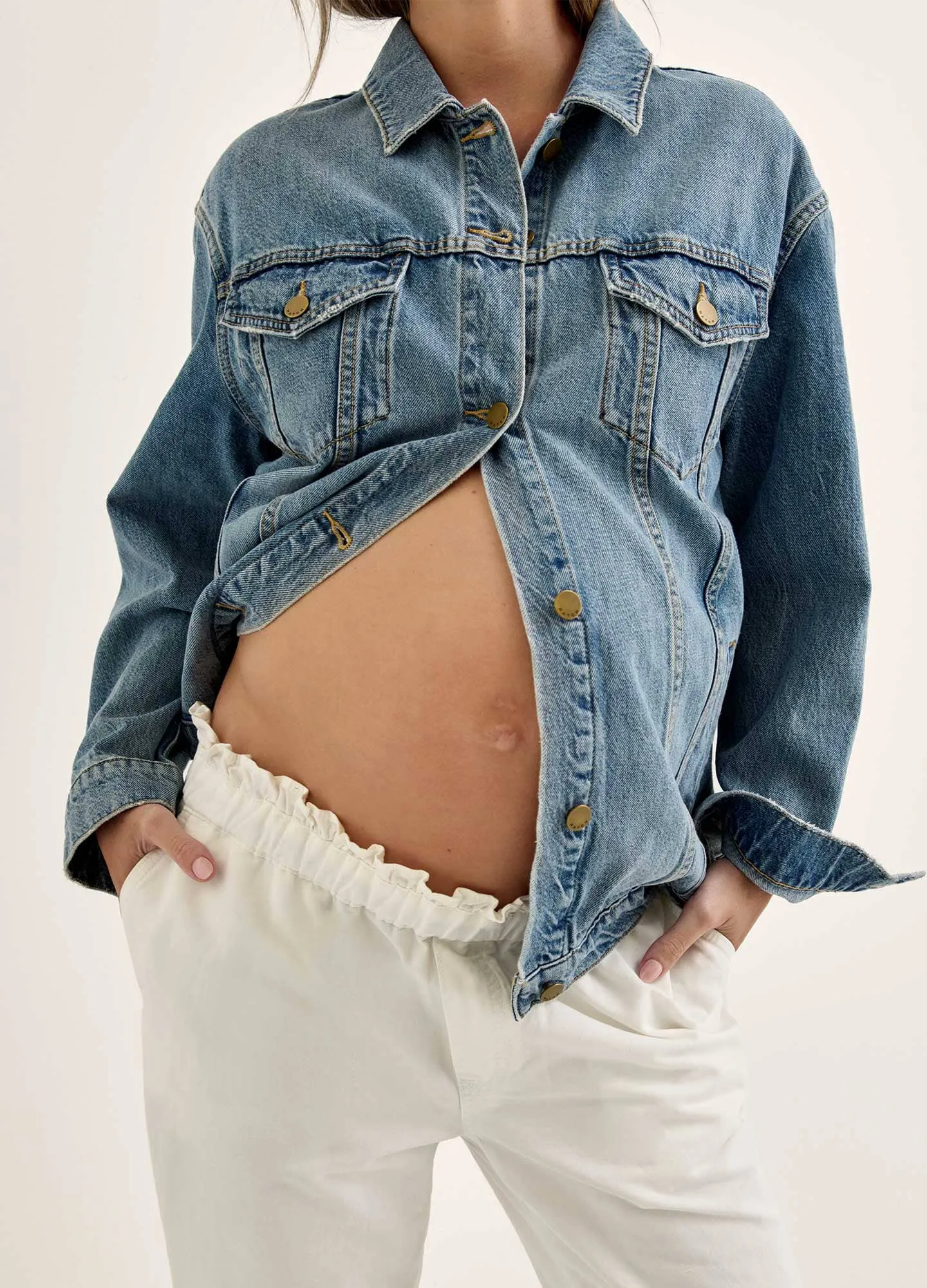 The Classic Maternity Jean Jacket