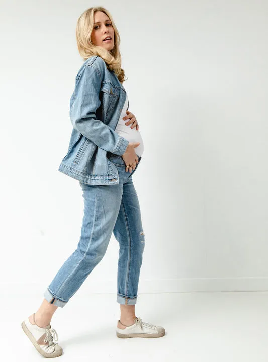 The Classic Maternity Jean Jacket