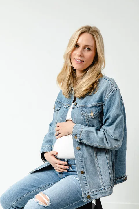 The Classic Maternity Jean Jacket