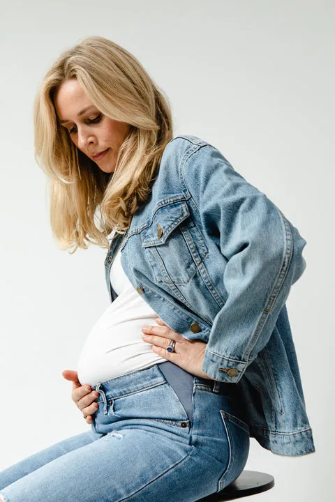 The Classic Maternity Jean Jacket