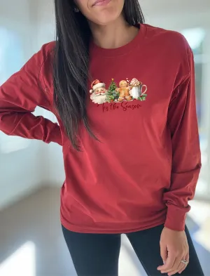 Tis The Season Red Long Sleeve Comfort Tee