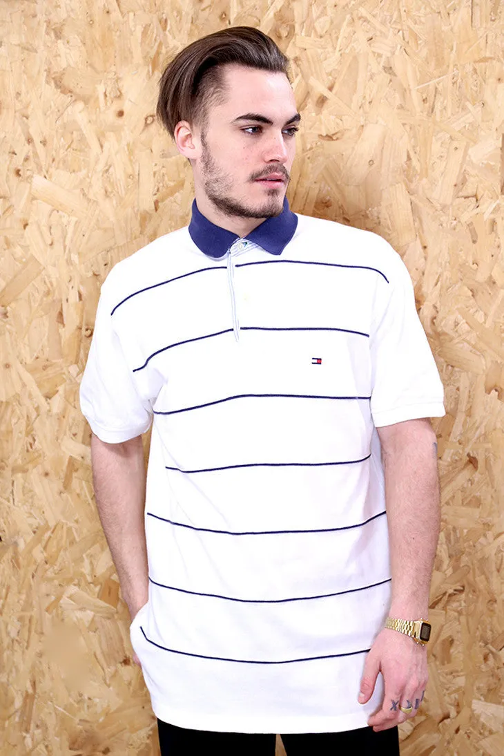 Tommy Hilfiger Navy Striped Polo Shirt