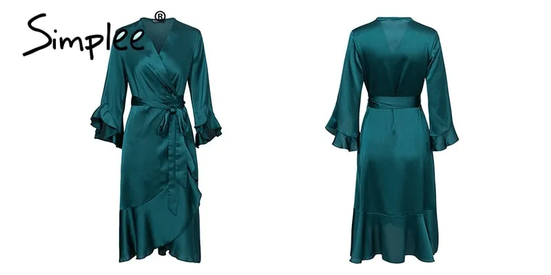 VenusFox Elegant sexy wrap dress