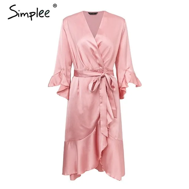 VenusFox Elegant sexy wrap dress