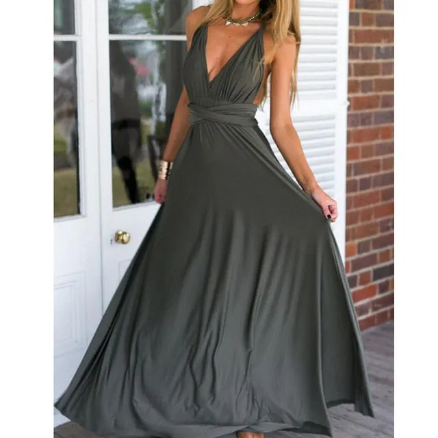 VenusFox Sexy Bridesmaids Boho Maxi Club Long Dress