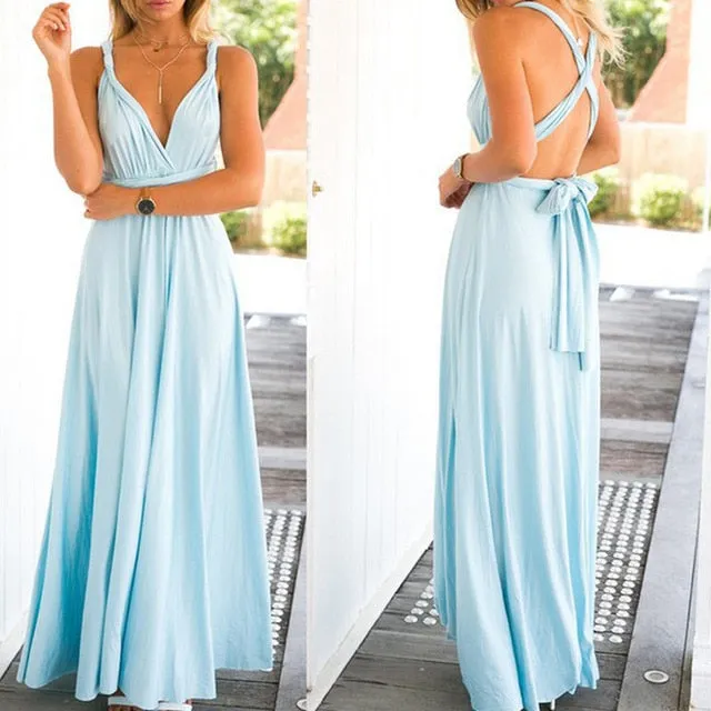 VenusFox Sexy Bridesmaids Boho Maxi Club Long Dress