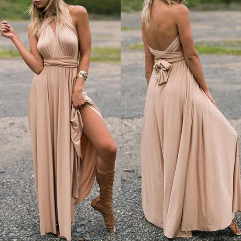 VenusFox Sexy Bridesmaids Boho Maxi Club Long Dress