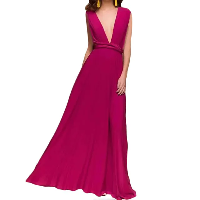 VenusFox Sexy Bridesmaids Boho Maxi Club Long Dress