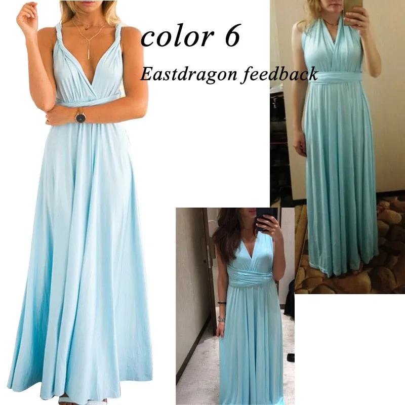 VenusFox Sexy Bridesmaids Boho Maxi Club Long Dress