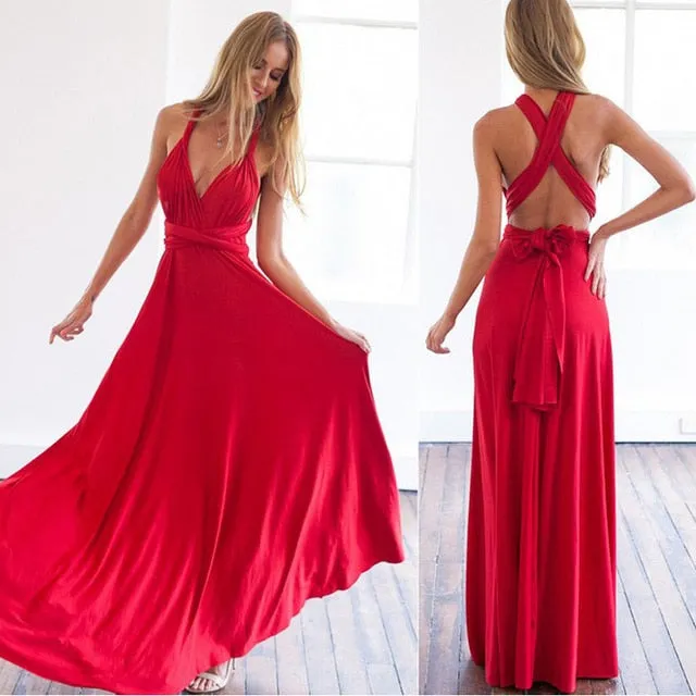 VenusFox Sexy Bridesmaids Boho Maxi Club Long Dress