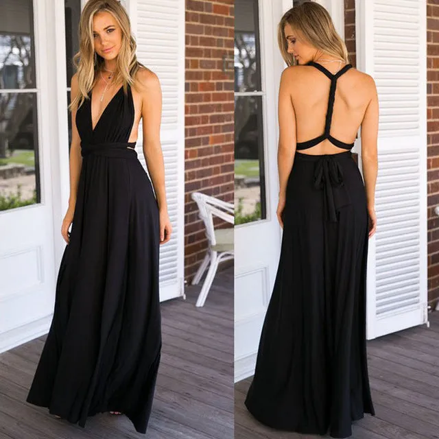 VenusFox Sexy Bridesmaids Boho Maxi Club Long Dress