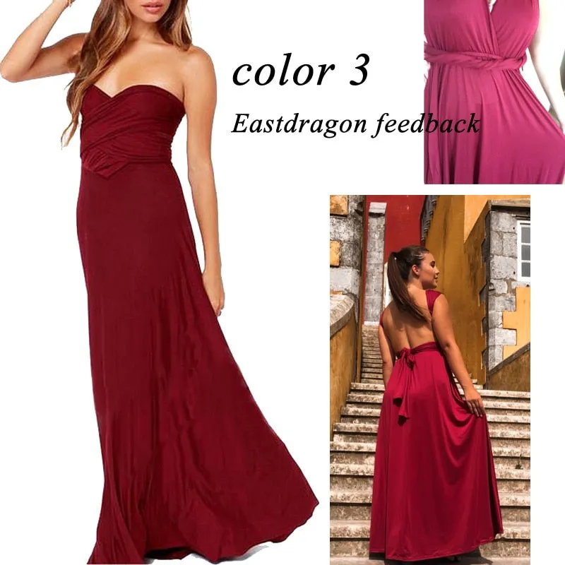 VenusFox Sexy Bridesmaids Boho Maxi Club Long Dress