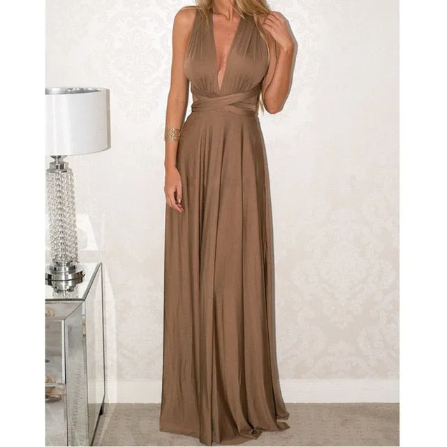 VenusFox Sexy Bridesmaids Boho Maxi Club Long Dress