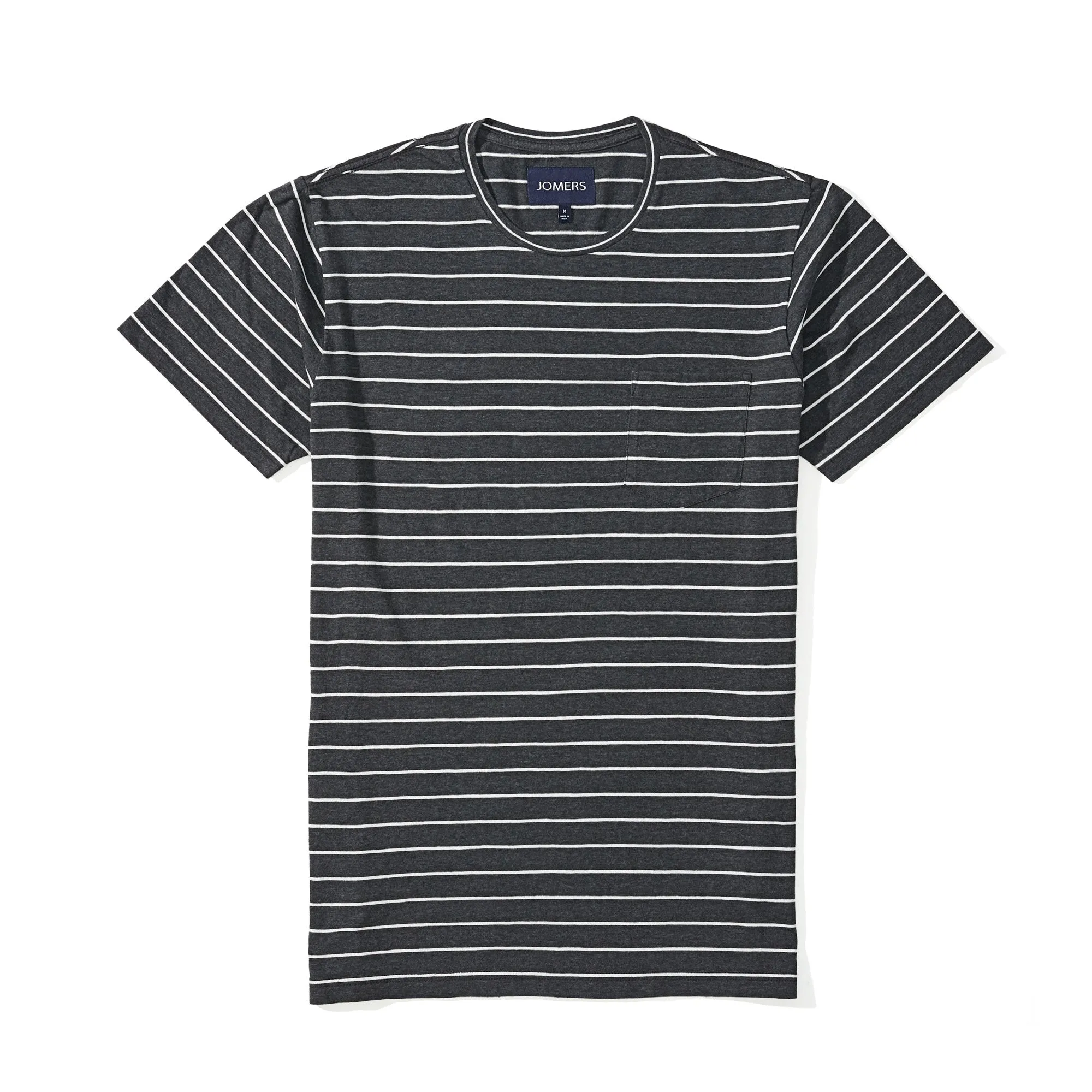 Washed Tee - Charcoal Stripe